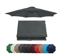 Auvent De Remplacement pour Parasol 2m/2,7m/3m, 6 Baleines/8 Baleines Toile De Rechange pour Parasol Déporté, Housse De Rechange pour Parasol De Jardin Terrasse Plage (auvent Seulement) (Color : Gray