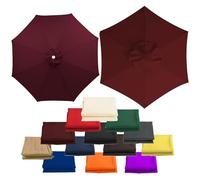 Auvent De Remplacement pour Parasol Φ2m - 3.5m, Tissu De Remplacement pour Parasol Déporté, Housse De Rechange en Tissu - 6/8 Baleines, Protection UV(Wine Red)
