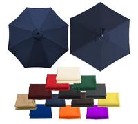 Auvent De Remplacement pour Parasol Φ2m - 3.5m, Tissu De Remplacement pour Parasol Déporté, Housse De Rechange en Tissu - 6/8 Baleines, Protection UV(Midnight)