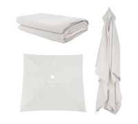 Auvent De Remplacement Pour Parasol 3x3m 2x3m 2x2m 8/6/4 Baleines, Protection UV Durable Housse Rechange Pour Parapluie Non Déporté, Grand Toile De Parasol Pour Cour Jardin Plage(Off-white,2X3m)