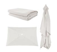 Auvent De Remplacement Pour Parasol 3x3m 2x3m 2x2m 8/6/4 Baleines, Protection UV Durable Housse Rechange Pour Parapluie Non Déporté, Grand Toile De Parasol Pour Cour Jardin Plage(Off-white,2.5X2.5m)
