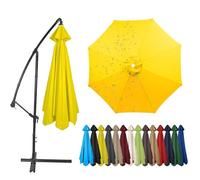 Auvent De Remplacement pour Parasol 4,0/3,5/3,0/2,8/2,7/2,5/2,3/2,0 Mètres 6/8 Baleines, Toile De Parasol Remplacement Pour Parasol de Marché, Jardin, Terrasse (Jaune,2.3m / 6 Ribs)