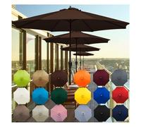 Auvent De Remplacement pour Parasol 6/8 Baleines, Toile de Rechange pour Parasol, Toile De Parasol Déporté Remplacement pour Cour,Jardin,Plage (C,8 Rib - 3.5m)