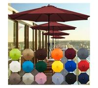 Auvent De Remplacement pour Parasol 6/8 Baleines, Toile de Rechange pour Parasol, Toile De Parasol Déporté Remplacement pour Cour,Jardin,Plage (E,8 Rib - 2m)