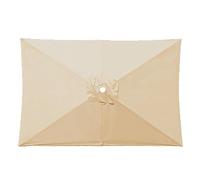 Auvent De Remplacement Pour Parasol 6 Baleines/8 Baleines, Toile De Rechange De Parasol Carré Rectangle 3x2m 3x3.0m, Housse De Polyester UV 50+(Beige,2.5x2.5m)