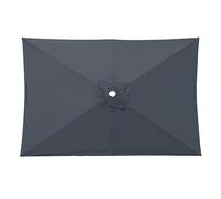 Auvent De Remplacement Pour Parasol 6 Baleines/8 Baleines, Toile De Rechange De Parasol Carré Rectangle 3x2m 3x3.0m, Housse De Polyester UV 50+(Gray,2.0x3.0m)