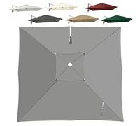 Auvent De Remplacement Pour Parasol Anti UV De Terrasse Toile De Rechange Pour Parasol Deporte 4x3 3x3 2.5x2.5m Carré 8 Baleine Rechange Toile De Parasol Déportée De Jardin(Light gray,2.5x2.5m)