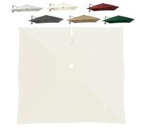 Auvent De Remplacement Pour Parasol Anti UV De Terrasse Toile De Rechange Pour Parasol Deporte 4x3 3x3 2.5x2.5m Carré 8 Baleine Rechange Toile De Parasol Déportée De Jardin(Beige,4x3m)