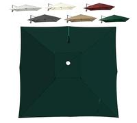 Auvent De Remplacement Pour Parasol Anti UV De Terrasse Toile De Rechange Pour Parasol Deporte 4x3 3x3 2.5x2.5m Carré 8 Baleine Rechange Toile De Parasol Déportée De Jardin(Green,4x3m)