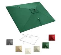 Auvent de remplacement pour Parasol carré en porte-à-faux, parasol de | Tissu en polyester durable, composé de 8 nervures, résistant aux couleurs et(Green,2.5x2.5m 8x8)