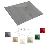 Auvent de remplacement pour Parasol carré en porte-à-faux, parasol de | Tissu en polyester durable, composé de 8 nervures, résistant aux couleurs et(Grey,3x3m 10x10)