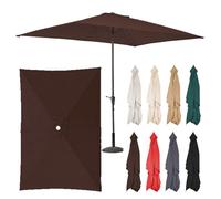 Auvent De Remplacement Pour Parasol De 6 Baleines, Toile De Rechange Parasol De Jardin, 1.9x1.25 2.1x1.4 3x2M, Dessus De Parapluie De Remplacement, Imperméable, Protection UV(Coffee,2.1X1.4m)