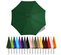Auvent De Remplacement Pour Parasol De Terrasse 2m 2.3m 2.5m 2.7m 2.8m 3m 3.5m 4m 6/8 Baleines, Toile De Parasol Pour Cour Jardin Plage, Protection UV Housse De Rechange(Dark green,3m - 8Ribs)