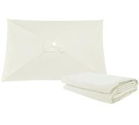 Auvent De Remplacement pour Parasol de Terrasse 3x3.0m 2.5x2.5m 2.7x2.7m Rectangle/Carré 6/8 Baleines Toile de Parasol Imperméable Pour Extérieur，Cour, Jardin, Plage(Color3,2.5x2.5m)