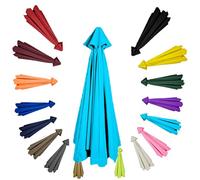 Auvent De Remplacement Pour Parasol De Terrasse 8/6 Baleines imperméable et résistant pour jardin, cour ou piscine Toit en toile Rechange Toile De Parasol De anti-UV Lac Bleu 2.5m / 6 Baleines