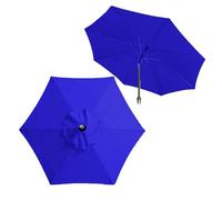 Auvent De Remplacement Pour Parasol De Terrasse de 2 à 3.5 m, toile imperméable et résistante à la décoloration,Rechange Toile De Parasol De Jardin 6/8 Baleines Bleu royal 3.0m / 6 Baleines