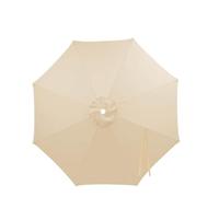 Auvent De Remplacement Pour Parasol De Terrasse De 2m/2.3m/2.5m/2.7m/3.0m/3.5m,6/8 Baleines Housse De Rechange Auvent De Rechange Pour Parasol D'extérieur,Polyester Anti UVs 50+(Beige,(8Rib)200cm)