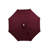 Auvent De Remplacement Pour Parasol De Terrasse De 2m/2.3m/2.5m/2.7m/3.0m/3.5m,6/8 Baleines Housse De Rechange Auvent De Rechange Pour Parasol D'extérieur,Polyester Anti UVs 50+(Dark Red,(6Rib)270cm)