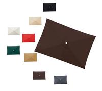 Auvent De Remplacement pour Parasol Rectangle/Carré De 3x2m 3x3.0m, Toile De Rechange pour Parasol De Jardin Extérieur, 4/6/8 Baleines Protection UV(Coffee,2.0x3.0m)