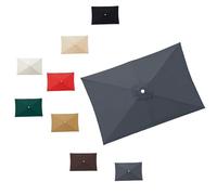 Auvent De Remplacement pour Parasol Rectangle/Carré De 3x2m 3x3.0m, Toile De Rechange pour Parasol De Jardin Extérieur, 4/6/8 Baleines Protection UV(Gray,2.0x3.0m)