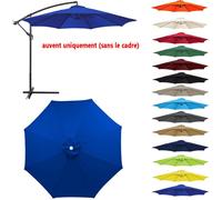 Auvent de remplacement pour parasol terrasse 2,7m, 6 baleines, toile bleu marine pour jardin, cour o TOILE DE RECHANGE POUR PARASOL