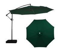 Auvent De Remplacement Pour Parasol, Toile De Rechange Pour 6/8 Baleines, 2M 2.5M 3M 3.5M Housse De Rechange Imperméable Et Durable, Pour Parasol De Marché, Jardin, Terrasse(Dark green,3.5M/8Ribs)