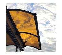Auvent de tente de jardin en polycarbonate de 2,5 mm, grande porte d'évier imperméable, protection contre la pluie, la grêle et les UV, abri d'extérieur durable (150 x 380 cm)