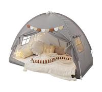 Auvent de Tente de lit for Filles, Tente de Couchage Double sur Le thème du Ciel étoilé, Espace d'intimité for Enfants, Tente de Jeu intérieure et extérieure(Gris)
