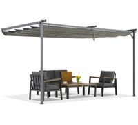 Auvent de terrasse anthracite Santana 4x4m Garden Point
