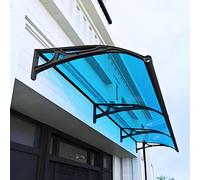Auvent de terrasse bleu - 100 x 100 cm - Protection UV pour portes, fenêtres, jardin, terrasse et espaces extérieurs, parfait pour terrasses et cour