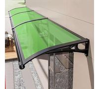 Auvent de terrasse d'extérieur 120 x 480 cm / 47in x189in avec support en aluminium pour porche - Protection contre les UV et la pluie - Abri extérieur