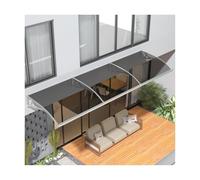 Auvent de terrasse d'extérieur avec protection UV et abri de pluie en polycarbonate de 150 cm pour porche, résistant à la neige et à la pluie, design transparent pour une durabilité accrue