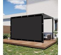 Auvent de terrasse d'extérieur imperméable et durable de 3,5 x 4,8 m pour jardin, ombre, fête, activités, cour, pergola, résistant aux intempéries et durable, noir