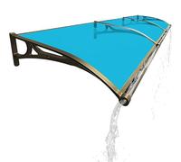 Auvent de terrasse en aluminium avec panneau latéral - Porte d'entrée résistante aux intempéries pour balcon, jardin et terrasse, protection contre la pluie et le soleil, et design Slish