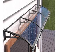 Auvent de terrasse extérieur arqué pour porte d'entrée, protection UV à 99 %, abri de jardin, fenêtre, housse de pluie transparente (60 x 160 cm)