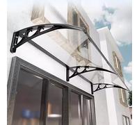 Auvent de terrasse extérieur en aluminium, auvent de fenêtre sans bruit, housse de pluie en polycarbonate pour porte d'entrée et fenêtres, parfait pour la protection du climat et le blindage UV