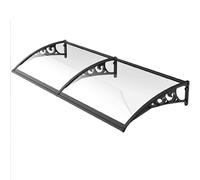 Auvent de terrasse extérieur - Protection contre les UV et la pluie - Avec support en métal - 100 x 240 cm - Auvent transparent pour portes d'entrée - Auvent extérieur élégant pour entrée de maison