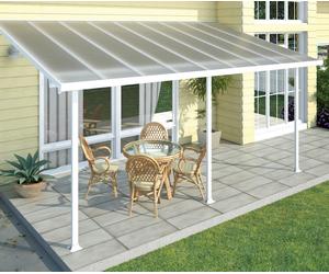 Auvent de terrasse Feria Palram - Auvent 3 x 5,46 m blanc