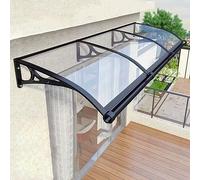 Auvent de terrasse imperméable 60 x 300 cm avec support en aluminium pour protéger la pluie, parfait pour les portes et les patios Motif feuille creuse