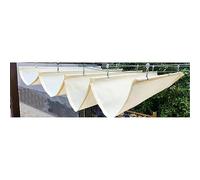 Auvent de terrasse imperméable et rétractable pour balcon, pergolas et terrasse, pare-soleil réglable (1 x 4 m) pour cour et terrasse