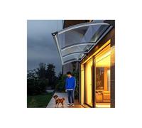 Auvent de terrasse imperméable et robuste, transparent, abri de pluie pour fenêtres, terrasse et porche, sans entretien, 99,4 x 380,9 cm, protection extérieure