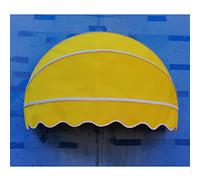 Auvent de terrasse imperméable jaune - Pare-soleil pliable de 110 cm pour fenêtres et portes, installation facile, ombre idéale pour l'extérieur pour jardins et balcons