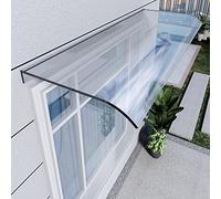 Auvent de terrasse incurvé moderne imperméable pour une utilisation en extérieur, protection UV, design élégant pour véranda et terrasse (40 x 300 cm, 16)