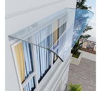 Auvent de terrasse invisible, abri de jardin résistant aux intempéries, couverture d'entrée en polycarbonate transparent, protection contre la pluie, auvent extérieur élégant sans supports.