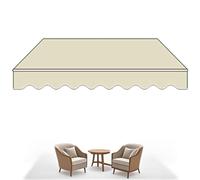 Auvent de terrasse portable rétractable - 12,7 x 3,8/12,7 x 2,5/5 x 6,3/5 x 5,3 cm - Imperméable - Avec support mural - Pour terrasse et patio