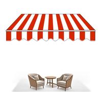 Auvent de terrasse portable rétractable et imperméable avec support mural, idéal pour l'ombre et la protection solaire - 12,7 x 3,8 cm / 5 x 2,5 cm
