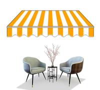 Auvent de terrasse portable rétractable et imperméable avec support mural pour extérieur, 2 x 1,5/3 x 2/3 x 2,5 m