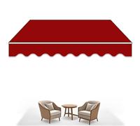 Auvent de terrasse portable rétractable et imperméable avec supports muraux pour une installation facile - 12,7 x 3,8 cm