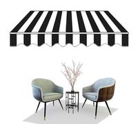 Auvent de terrasse portable rétractable manuel imperméable avec support mural pour parasol et protection - 2 x 1,5/3 x 2/3 x 2,5 m
