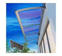 Auvent de terrasse pour porte d'entrée, balcon autoportant, résistant à la chaleur et au froid, non déformable, avec support, 150 x 360 cm, abri d'extérieur parfait.